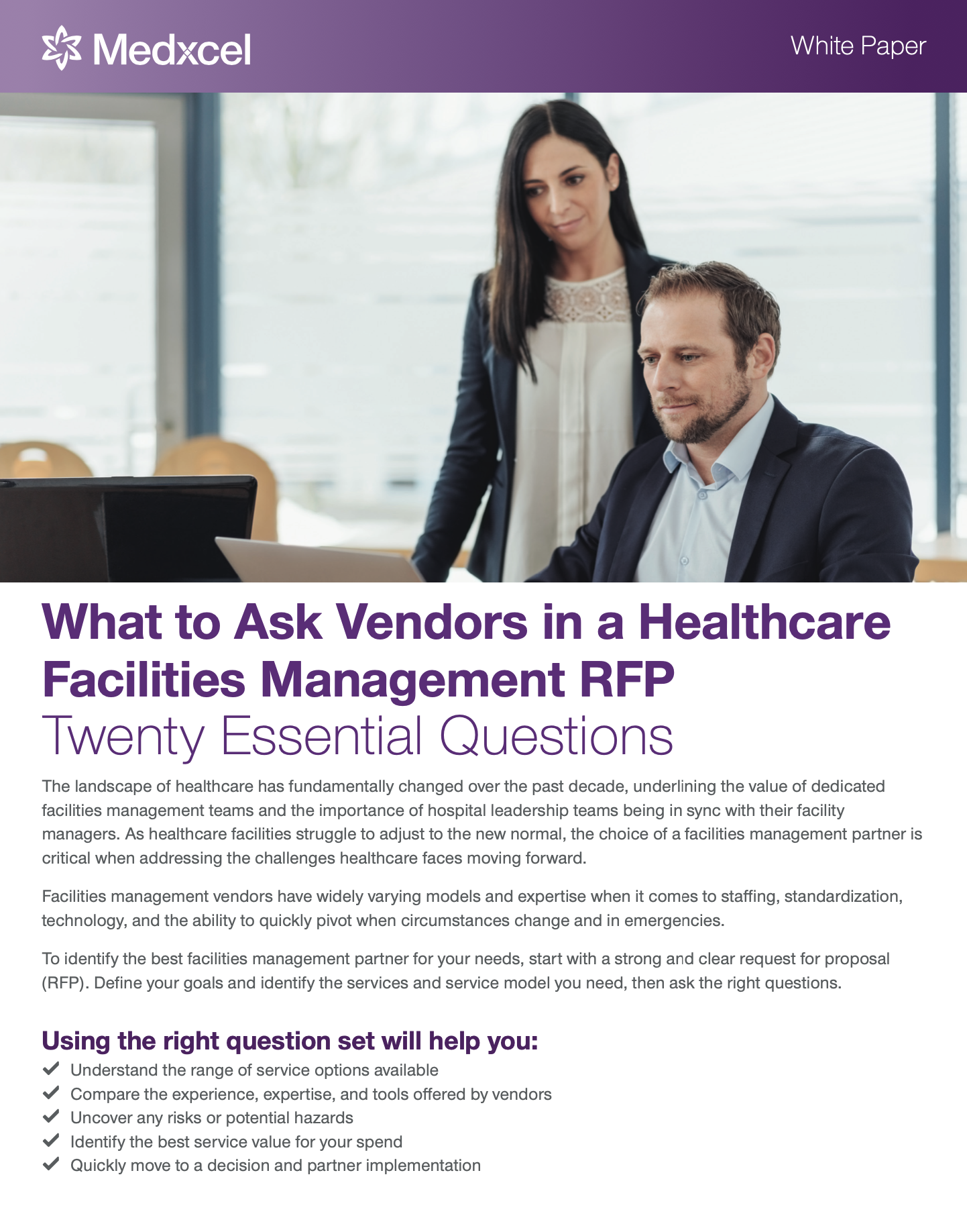 Download What to Ask Vendors in a Healthcare Facilities Management RFP Whitepaper