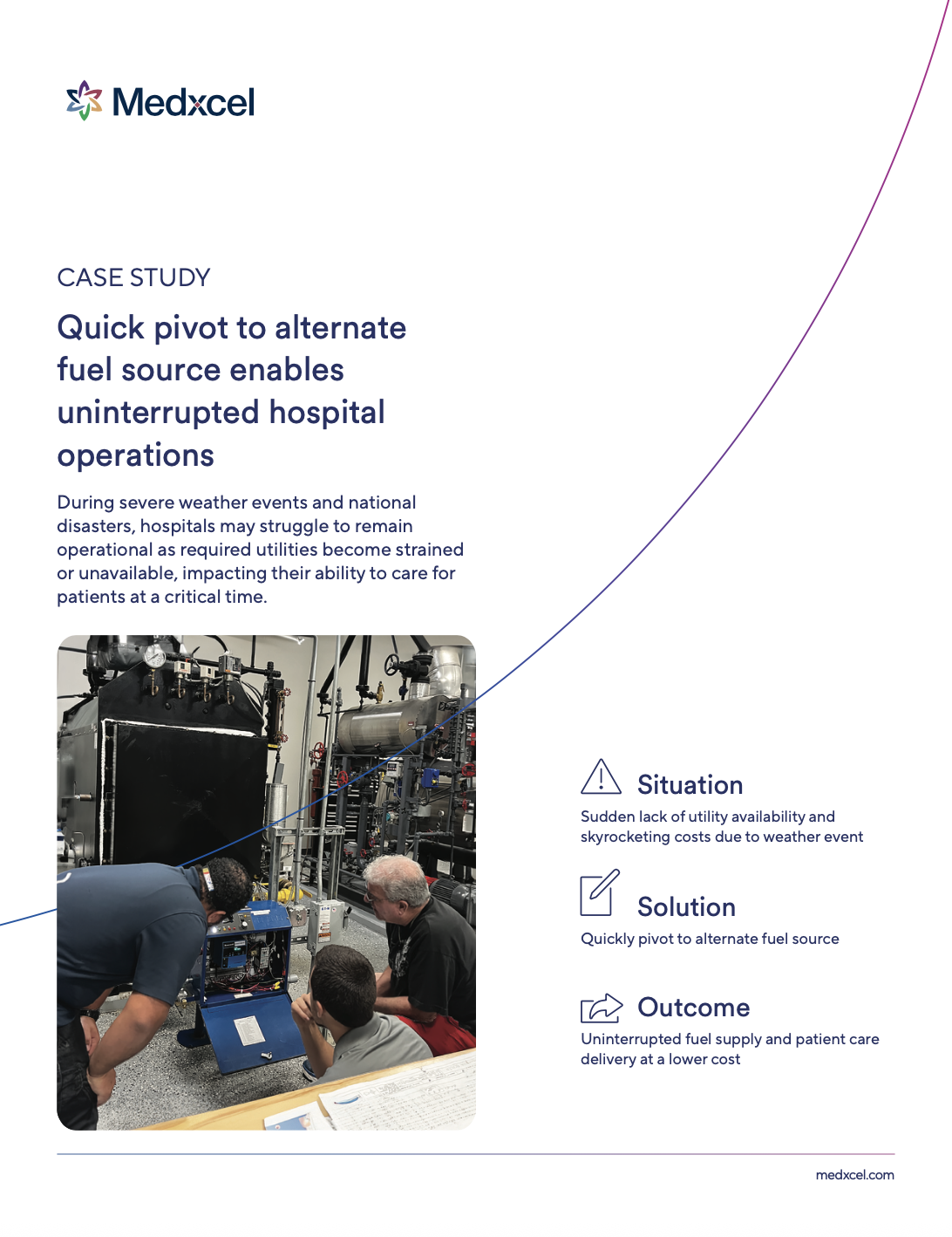 Download Quick pivot to alternate fuel source enables uninterrupted hospital operations Sales Sheet